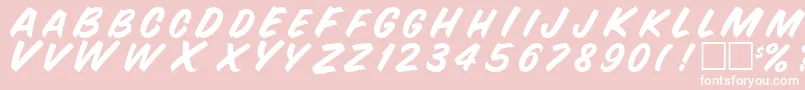 SnyderRegular Font – White Fonts on Pink Background