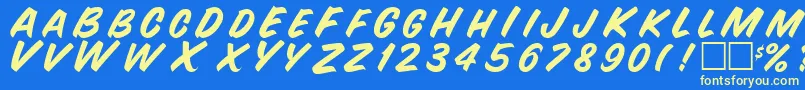 SnyderRegular Font – Yellow Fonts on Blue Background