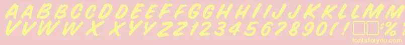 SnyderRegular Font – Yellow Fonts on Pink Background