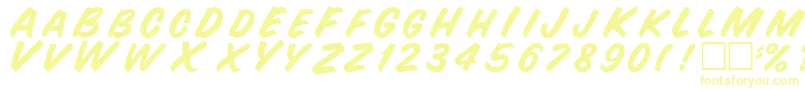 SnyderRegular Font – Yellow Fonts on White Background