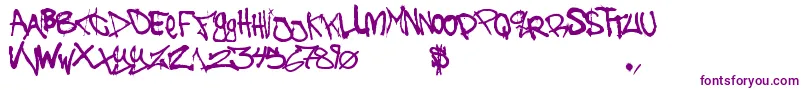 TheBattleContinuez Font – Purple Fonts on White Background