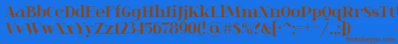 Подробнее о шрифте SpinweradBold Шрифт SpinweradBold – коричневые шрифты на синем фоне