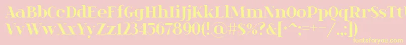 Шрифт SpinweradBold – жёлтые шрифты на розовом фоне