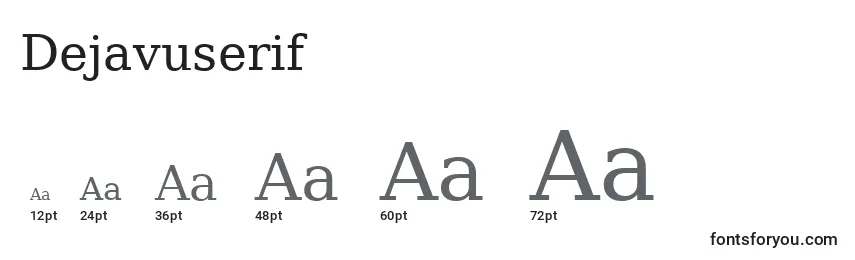 Размеры шрифта Dejavuserif