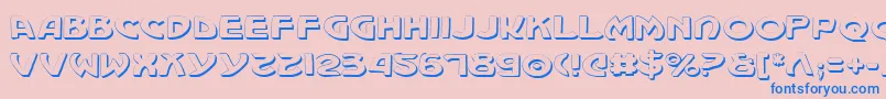 Machv2s Font – Blue Fonts on Pink Background