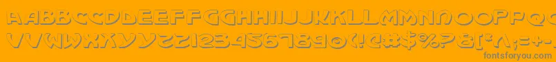 Machv2s Font – Gray Fonts on Orange Background