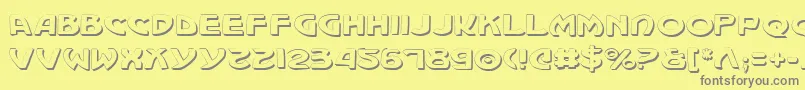 Machv2s Font – Gray Fonts on Yellow Background