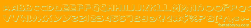 Machv2s Font – Green Fonts on Orange Background