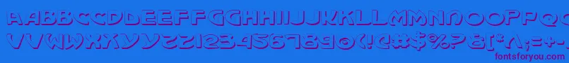 Machv2s Font – Purple Fonts on Blue Background