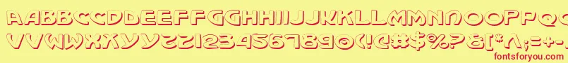 Machv2s Font – Red Fonts on Yellow Background