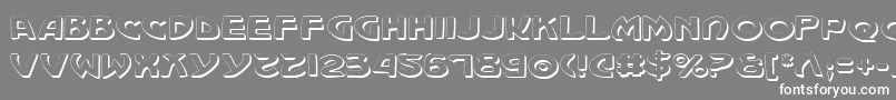 フォントMachv2s – 灰色の背景に白い文字