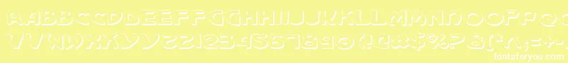 Machv2s Font – White Fonts on Yellow Background