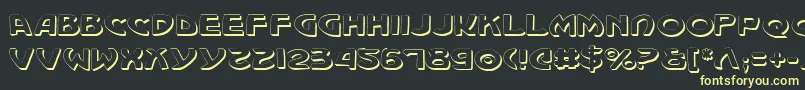 Machv2s Font – Yellow Fonts on Black Background