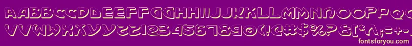 Machv2s Font – Yellow Fonts on Purple Background