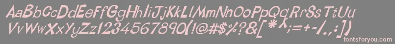 LinotypetapesideBoldoblique Font – Pink Fonts on Gray Background