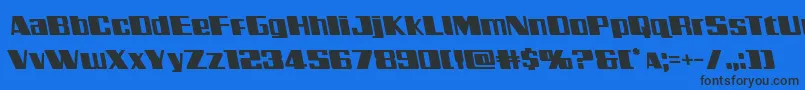 Galacticstormleft Font – Black Fonts on Blue Background