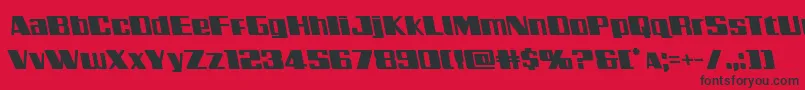 Galacticstormleft Font – Black Fonts on Red Background