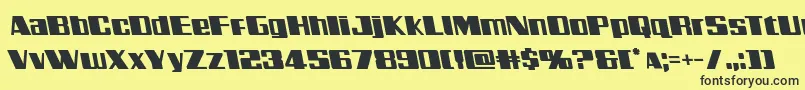 Galacticstormleft Font – Black Fonts on Yellow Background