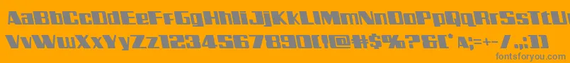 Galacticstormleft Font – Gray Fonts on Orange Background