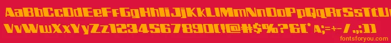 Galacticstormleft Font – Orange Fonts on Red Background