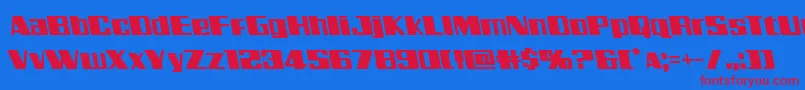 Galacticstormleft Font – Red Fonts on Blue Background