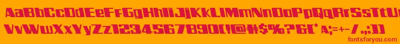 Galacticstormleft Font – Red Fonts on Orange Background