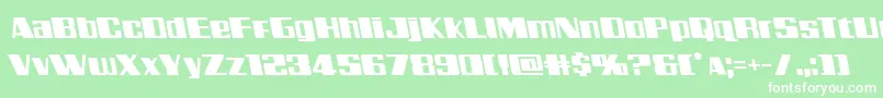 フォントGalacticstormleft – 緑の背景に白い文字