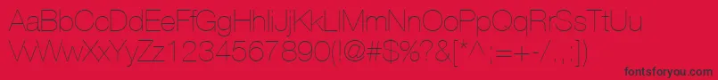 ContextRepriseLightSsiExtraLight Font – Black Fonts on Red Background