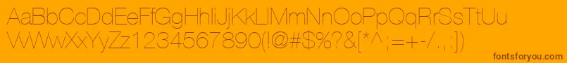 ContextRepriseLightSsiExtraLight Font – Brown Fonts on Orange Background