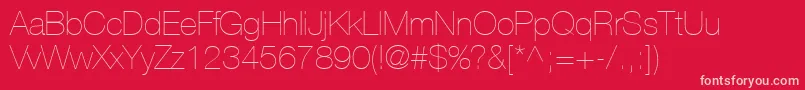 fuente ContextRepriseLightSsiExtraLight – Fuentes Rosadas Sobre Fondo Rojo