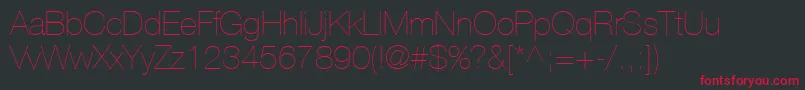 ContextRepriseLightSsiExtraLight Font – Red Fonts on Black Background