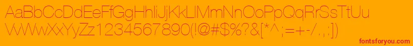 ContextRepriseLightSsiExtraLight Font – Red Fonts on Orange Background