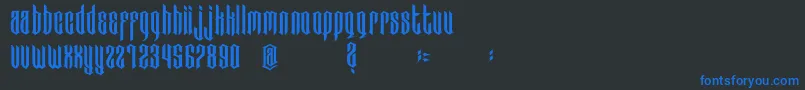 BadBoys Font – Blue Fonts on Black Background