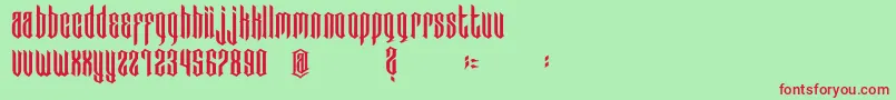 フォントBadBoys – 赤い文字の緑の背景