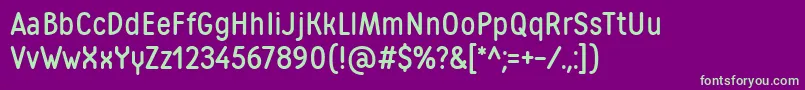 MatiasWebfont-Schriftart – Grüne Schriften auf violettem Hintergrund