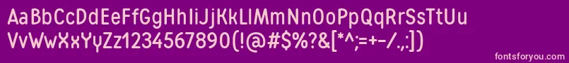 Czcionka MatiasWebfont – różowe czcionki na fioletowym tle