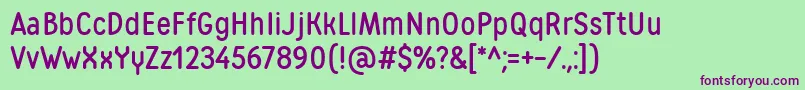MatiasWebfont-fontti – violetit fontit vihreällä taustalla