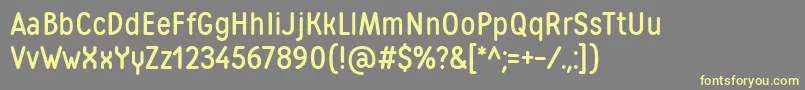 フォントMatiasWebfont – 黄色のフォント、灰色の背景