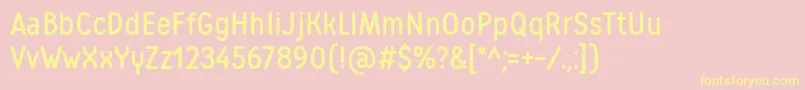 MatiasWebfont Font – Yellow Fonts on Pink Background