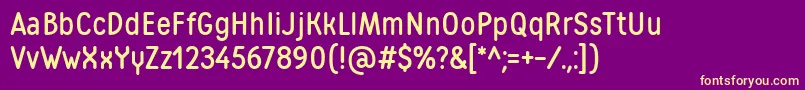 Więcej informacji o czcionce MatiasWebfont Czcionka MatiasWebfont – żółte czcionki na fioletowym tle