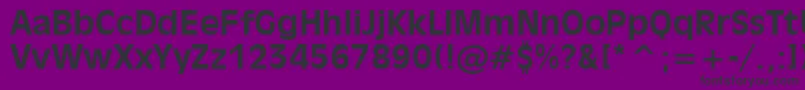 フォントInc901b – 紫の背景に黒い文字