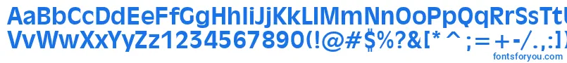 フォントInc901b – 白い背景に青い文字