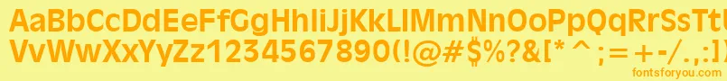 Inc901b Font – Orange Fonts on Yellow Background