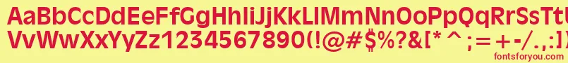 Inc901b Font – Red Fonts on Yellow Background