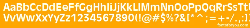 フォントInc901b – オレンジの背景に白い文字