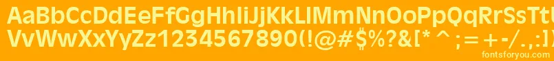 Inc901b Font – Yellow Fonts on Orange Background