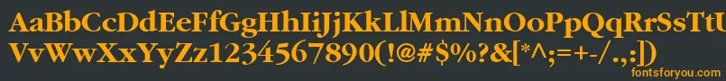 フォントAggaramondcyr – 黒い背景にオレンジの文字