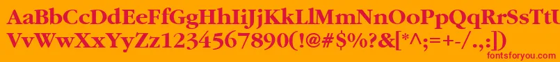 Aggaramondcyr Font – Red Fonts on Orange Background