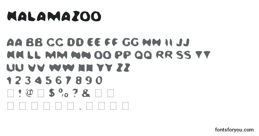 Fuente Kalamazoo - alfabeto, números, caracteres especiales