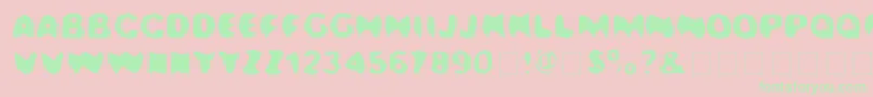 Kalamazoo Font – Green Fonts on Pink Background